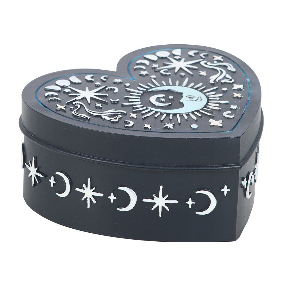 Something Different - Blue Moon Heart Trinket Box Decorative box - Blue